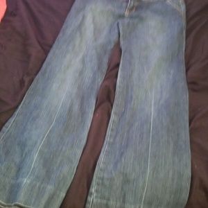 Low rise flared leg jeans
